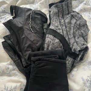 Black and Gray Activewear Set